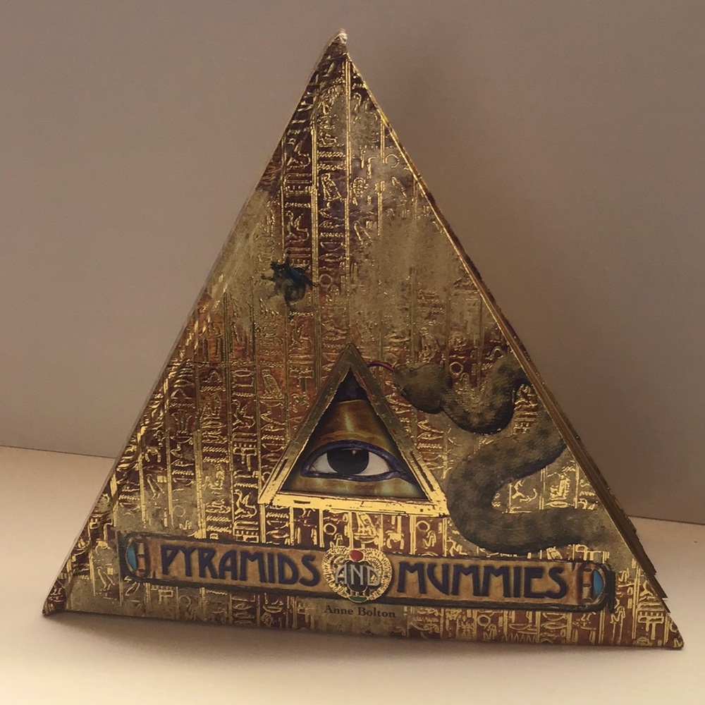 Pyramids and Mummies book by Ann Bolton 2008 pyramid shaped with inner ephemera
